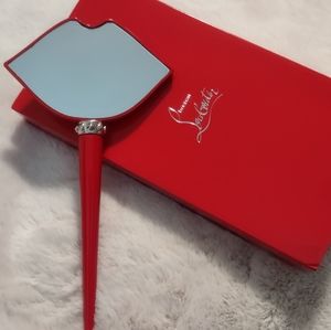 🆕CHRISTIAN LOUBOUTIN Red Lips Collectible Hand Mirror 💋💋